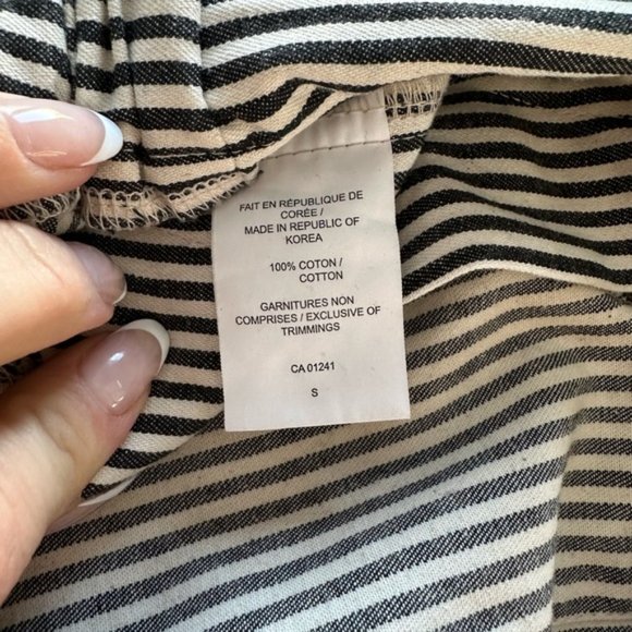 Striped Black and White Women's Pants - Picture 8 of 8